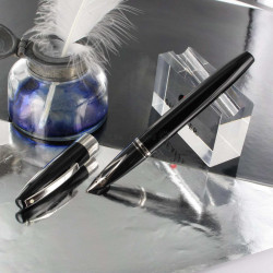 Stylo Plume Sheaffer® (Médium) Or 18 K Laqué Noir Legacy® 