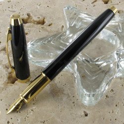 Stylo Plume Moyenne Sheaffer® "Serie 100" Laque Noire Doré