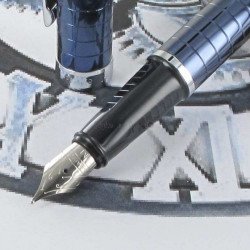 Stylo Plume Moyenne Sheaffer® "Prélude" Bague Bleu Cobalt