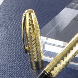 Stylo Roller Sheaffer® Legacy 23KT Plaqué Or Motif Chevron Gravé