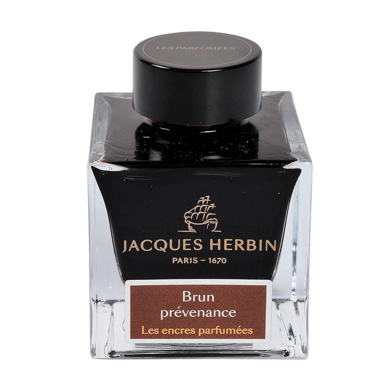 Flacon d'encre parfumée 50 ml  J. Herbin® Prestige Brun Prévenance