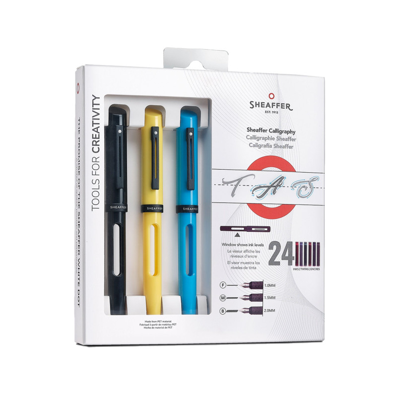 Stylo Plume CALLIGRAPHY Black. blue. yellow/Black