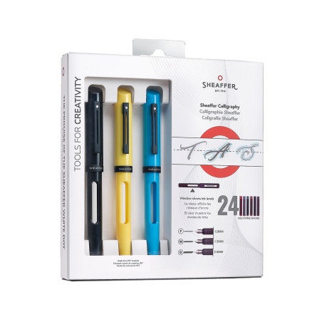 Stylo Plume CALLIGRAPHY Black. blue. yellow/Black