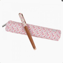 Oberthur Bahia (rose) – stylo roller avec trousse assortie