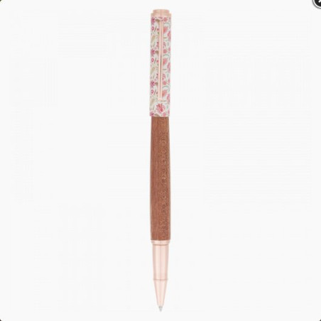 Oberthur Bahia (rose) – stylo roller ouvert, vue sur la pointe