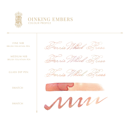Encre scintillante "Oinking Embers" rose-cuivré- Flacon 10 ml - Ferris Wheel Press®