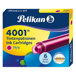 Cartouches d’encre Pelikan 4001 rose TP/6 pour stylo plume