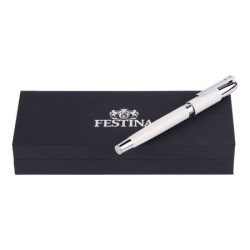 Coffret fermé stylo plume Festina Classicals blanc chrome