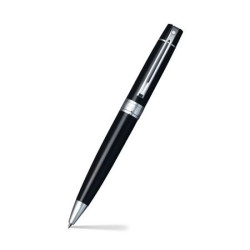 Vue complète stylo bille Sheaffer 300 noir chrome