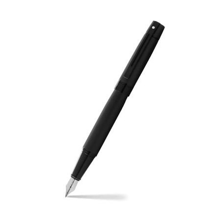 Vue complète stylo bille Sheaffer 300 noir chrome