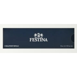 Boîte de 2 recharges pour stylo bille Festina encre bleue pointe M