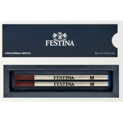 Deux recharges roller Festina bleues taille M présentées dans leur coffret