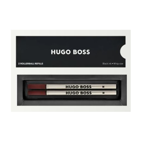 Deux recharges roller Hugo Boss noires taille M présentées dans leur coffret