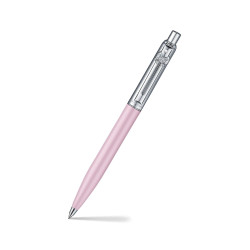 Stylo bille Sheaffer 100 Emily in Paris rose vue en perspective