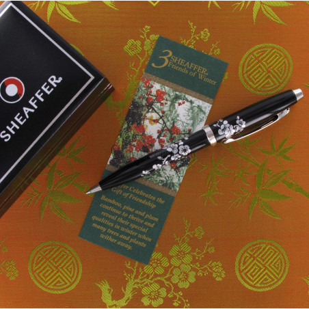 Stylo bille Sheaffer® Noir et Fleurs de Prunier